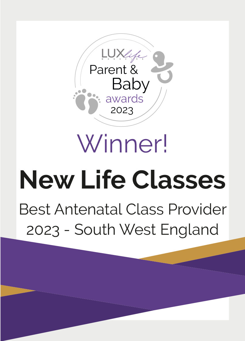 luxlife parent and baby awards winner logo 2023 - best antenatal classes south west England