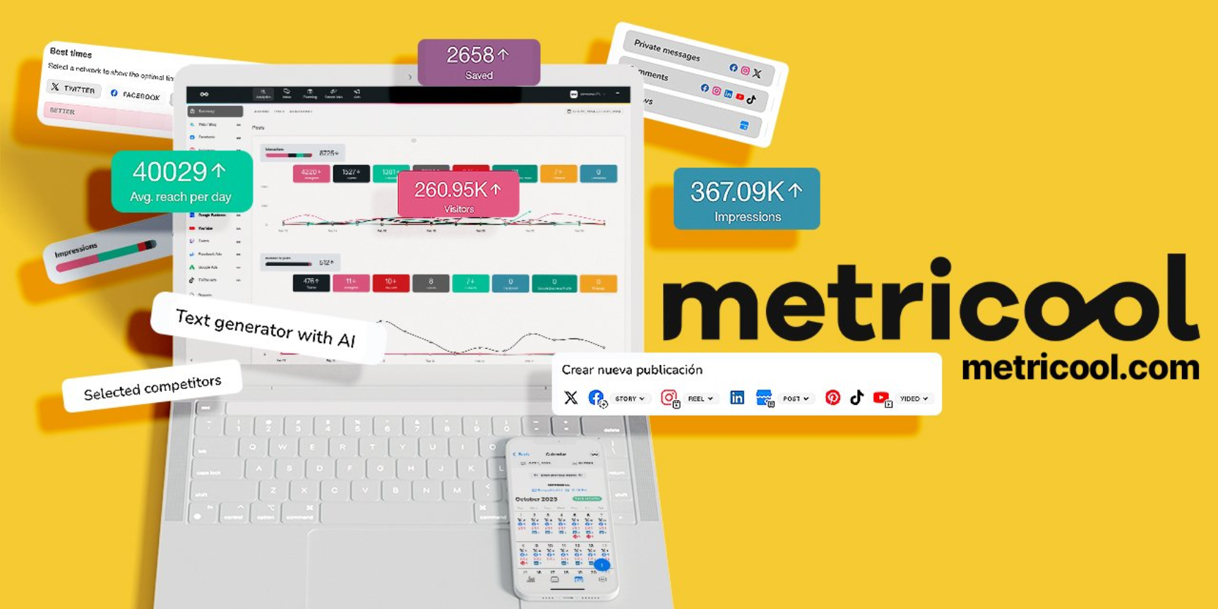 Metricool analytics tool , AI marketing tools