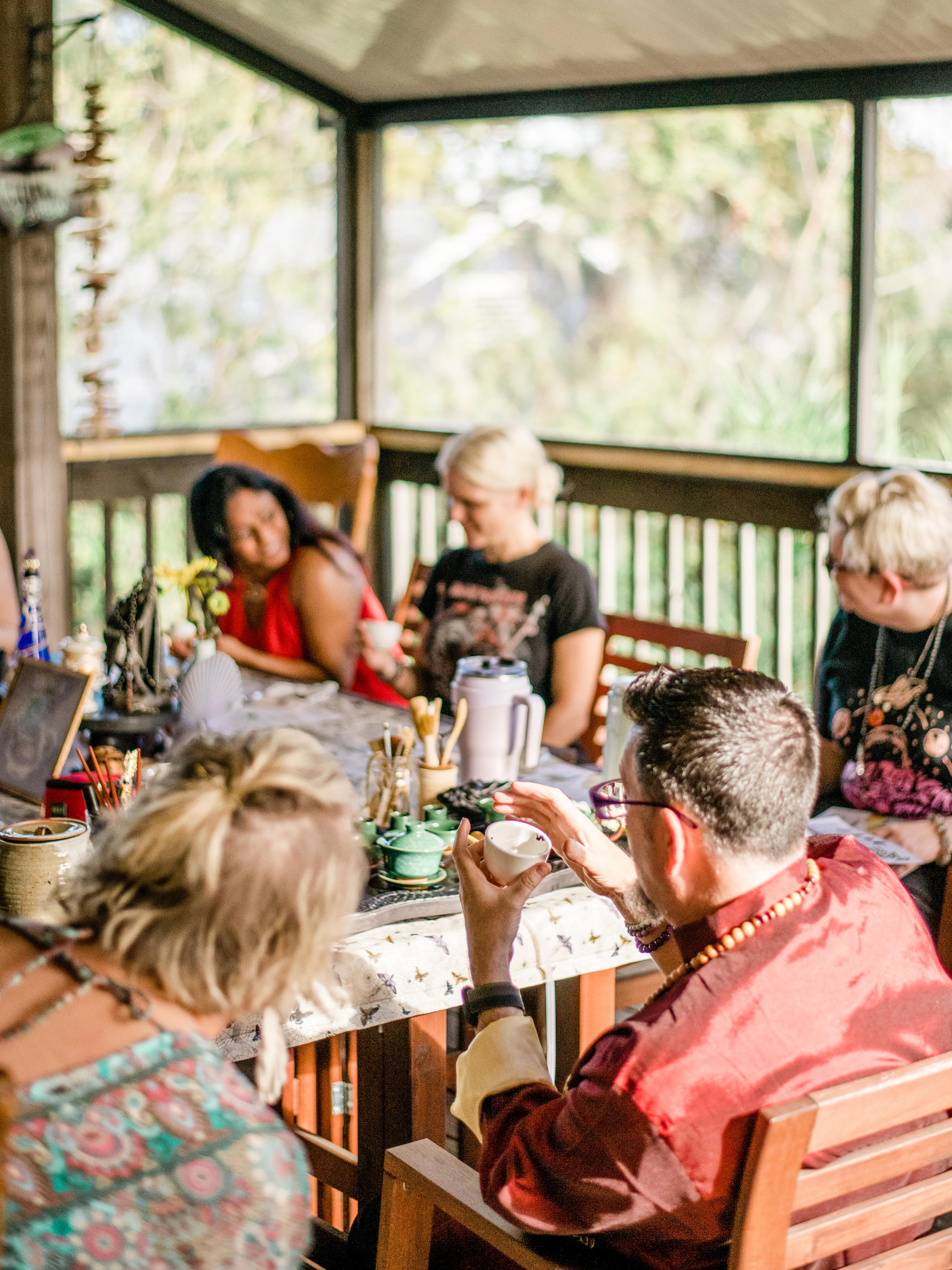 Practical Magick crafts on the porch