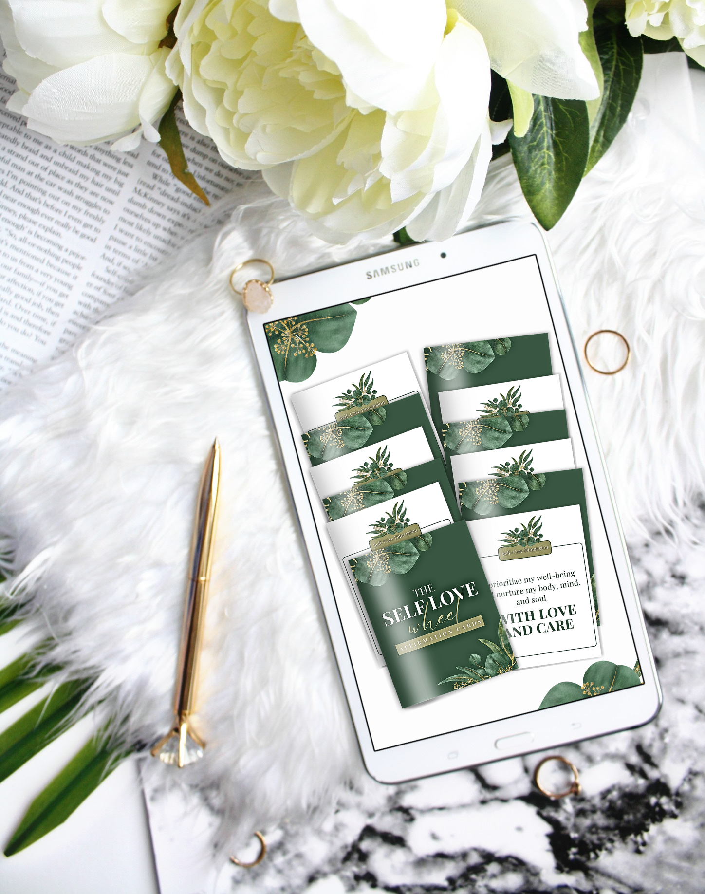 Self Love Wheel Affirmation Cards