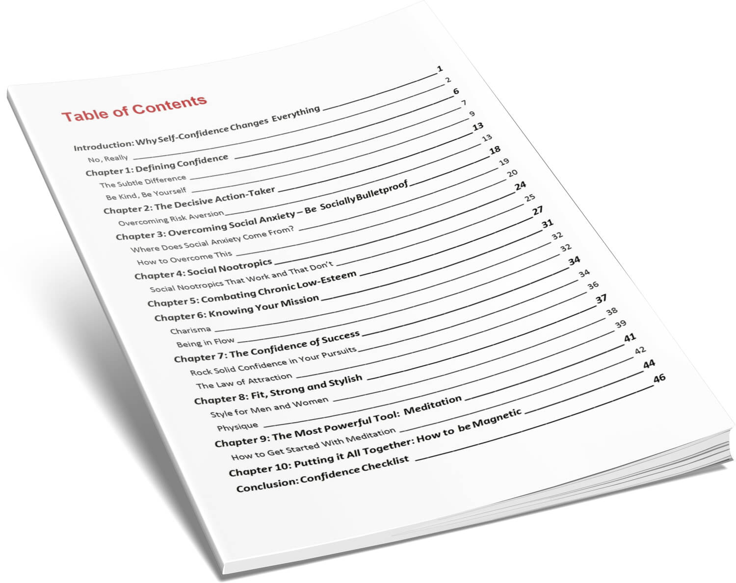 Self_Confidence Book Content