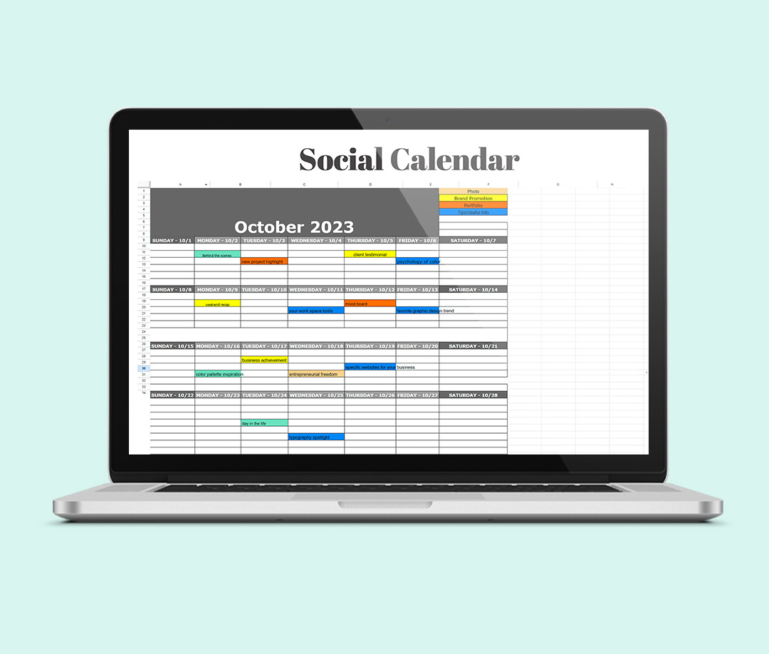 social media content planner