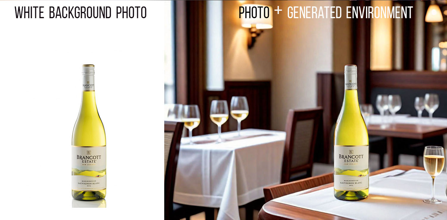 wine on ai-generated background