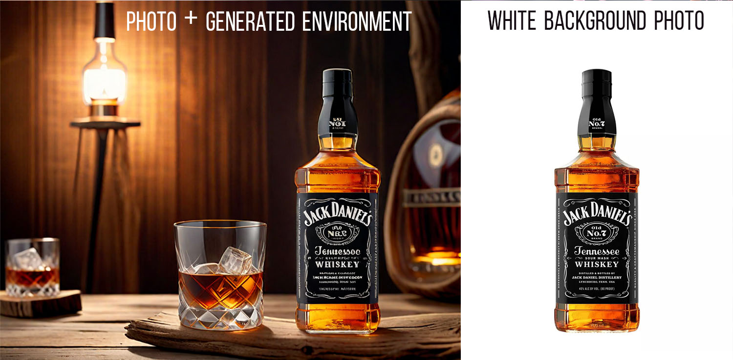whiskey on ai-generated background