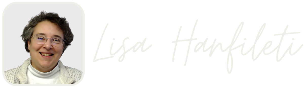 Logo: Lisa Hanfileti signature with face in a box