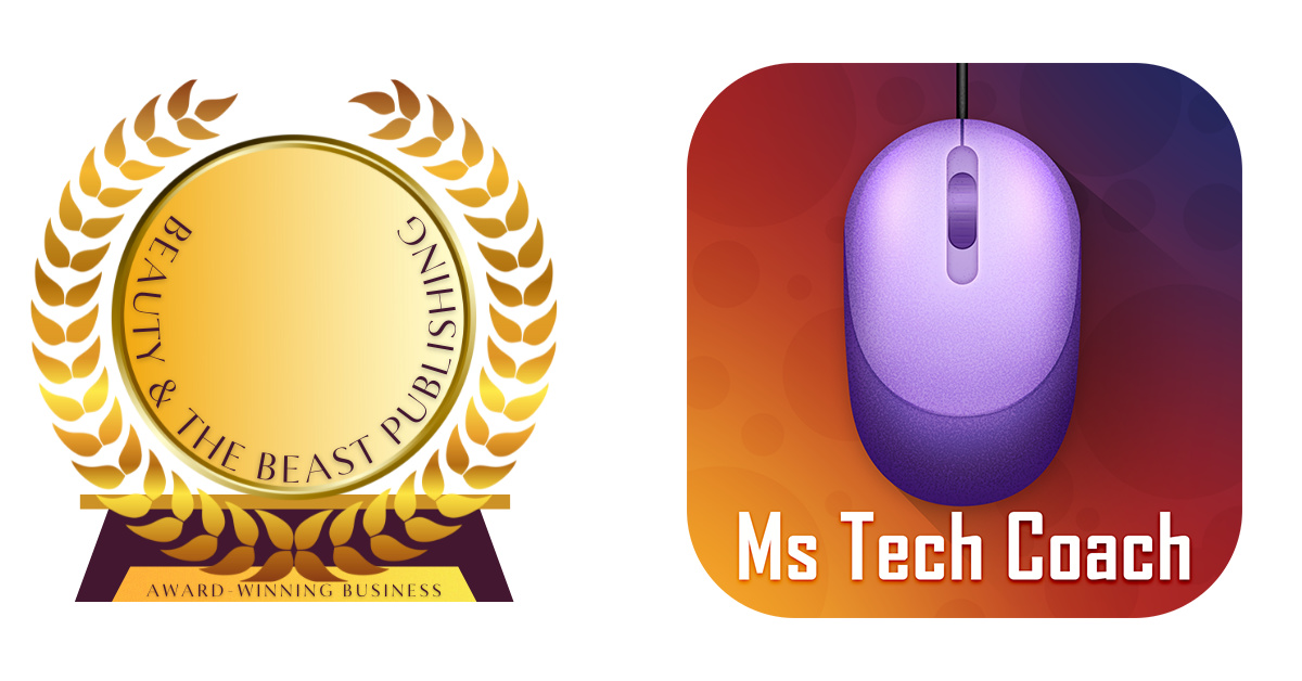 Beauty & the Beast Publishing + Ms Tech Coach logos banner