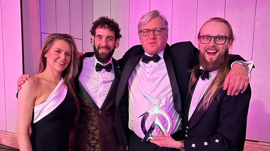 The PB Team collect their Opticain Award for Supplier of the Year 2023