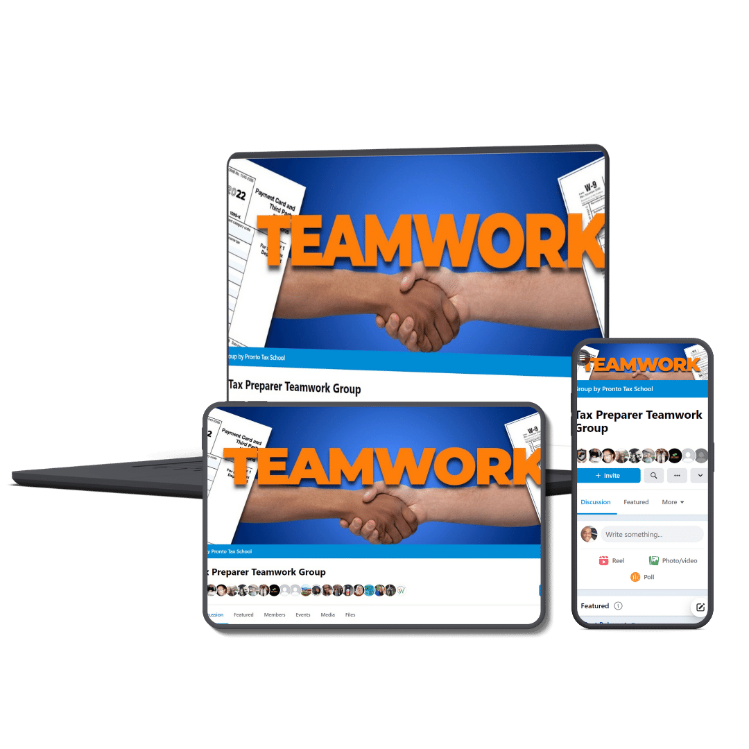 Pronto Tax School Private Facebook Group Mockup