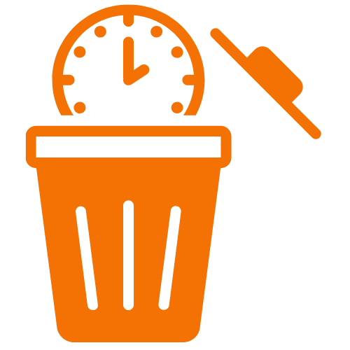 A trash bin to represent a wasted time business challenge