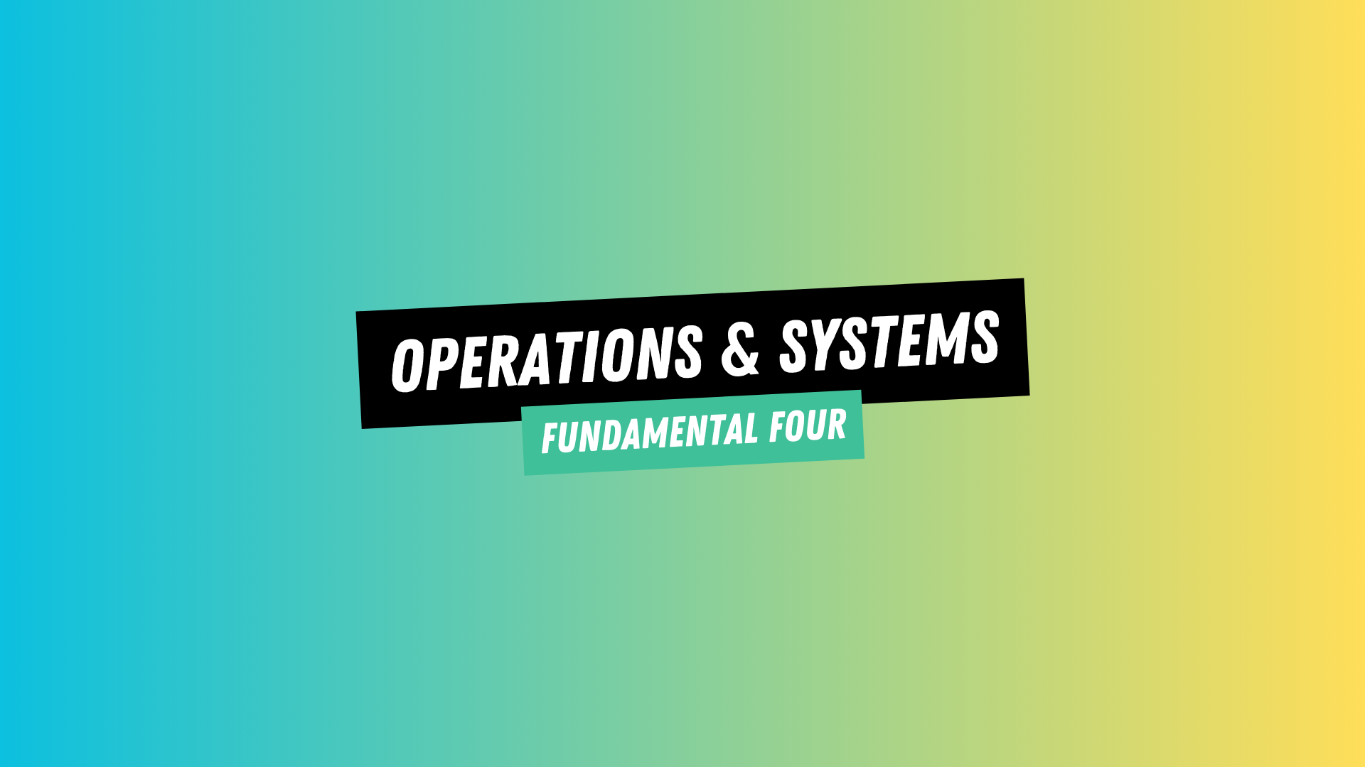 Ops & Systems