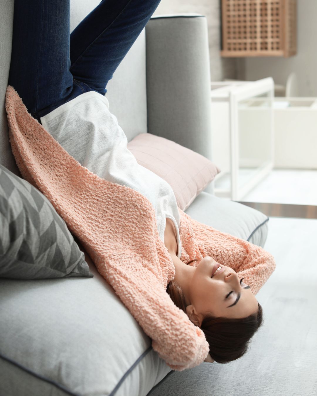 tired relaxing mom