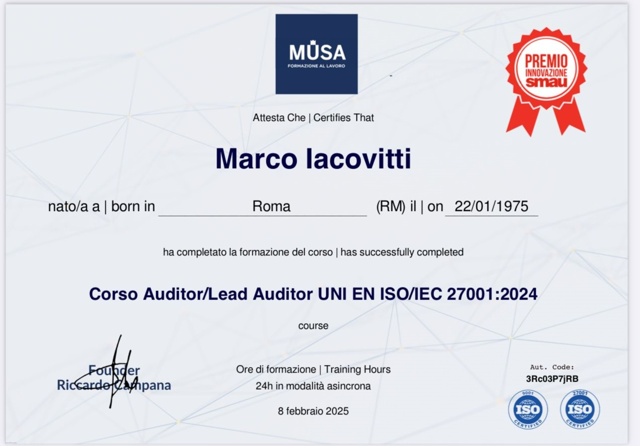 Lead Auditor 27001