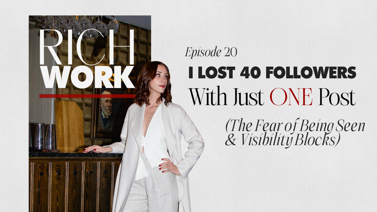 20. I Lost 40 Followers With Just ONE Post (The Fear of Being Seen & Visibility Blocks)