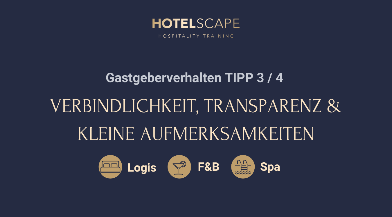 Service Schulung Hotellerie - Tipp 3