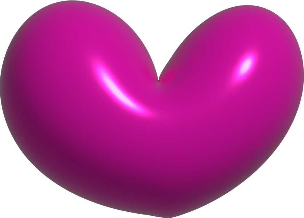 pink bubblegum heart