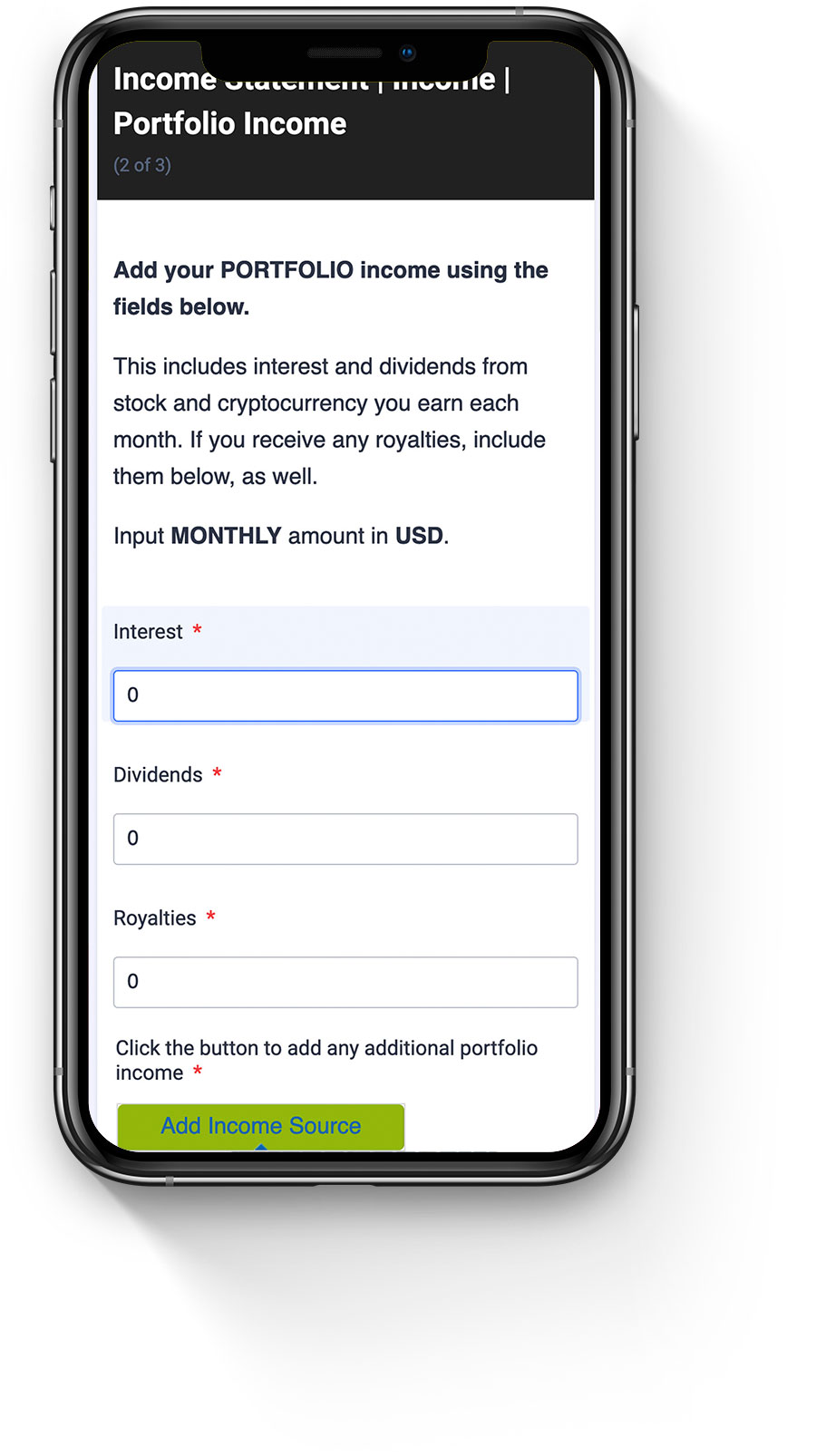iphone with rich dads personal financial statement