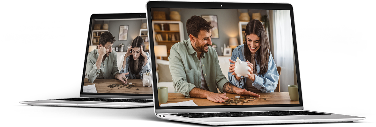 couple stuggling with debt