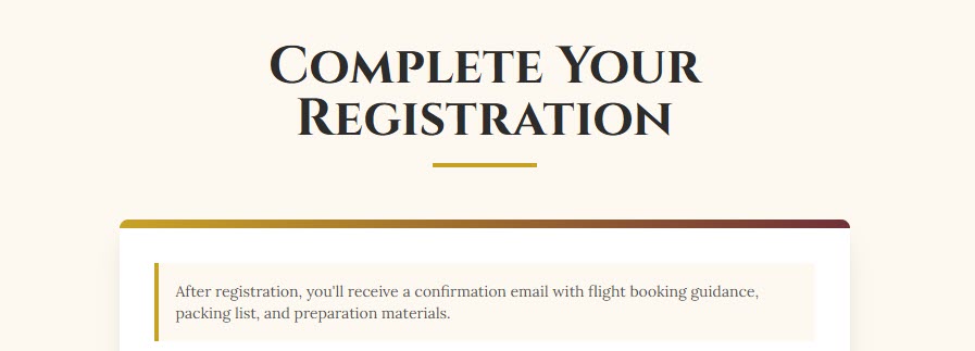 complete your registration