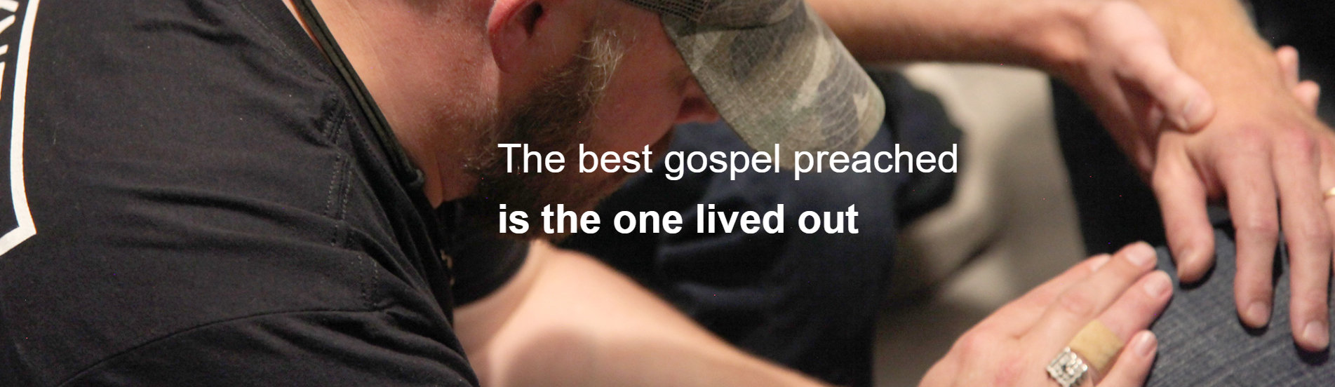 School of Identity & Lifestyle alumnus learning to pray and lay hands on people who are suffering from pain, sickness