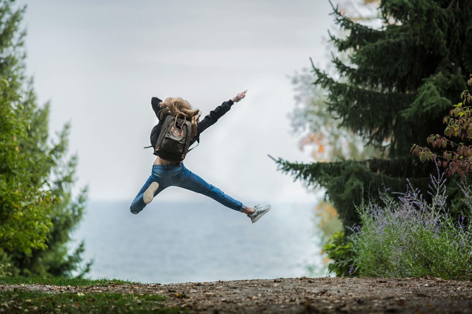 Girl jumps on road, breaking free from shame