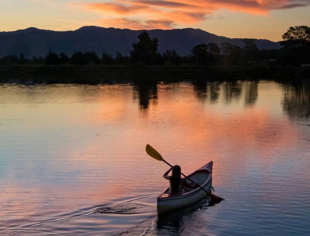 A girl paddling the boat, shows inner trust and confidence