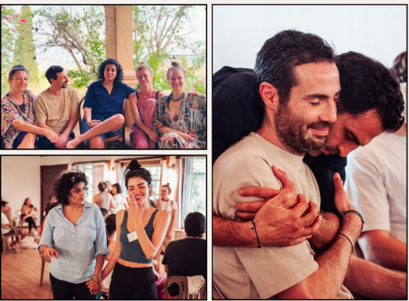 Facilitators supporting participants at best personal growth retreat Netherlands.