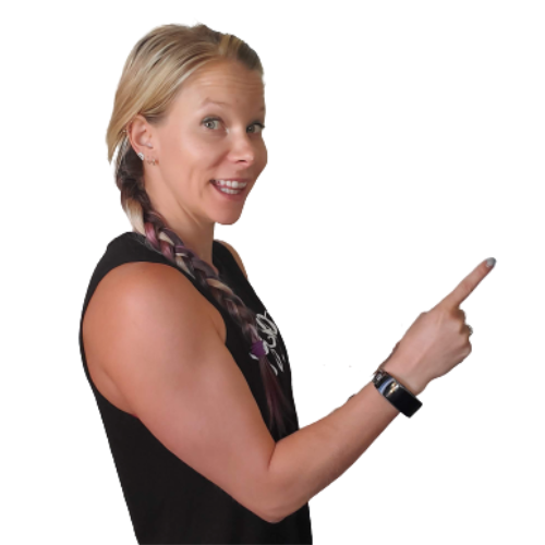Dr. Saara pointing to the "Hard Tasks? Meet Your New ADHD Secret Weapon" Checklist