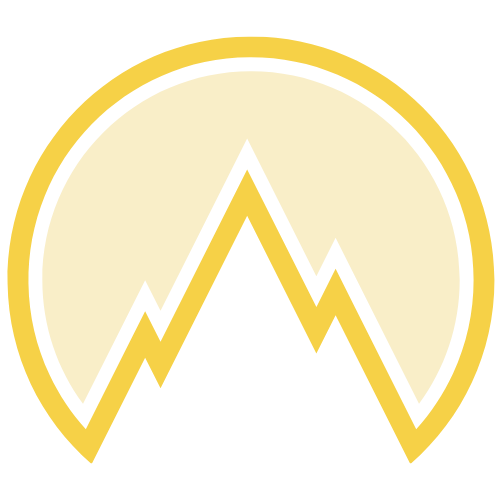 yellow mountain in a circle