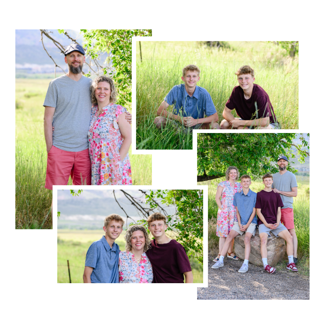 Sarah Jacobson with husband and two soccer-loving teenage sons enjoying Colorado outdoors