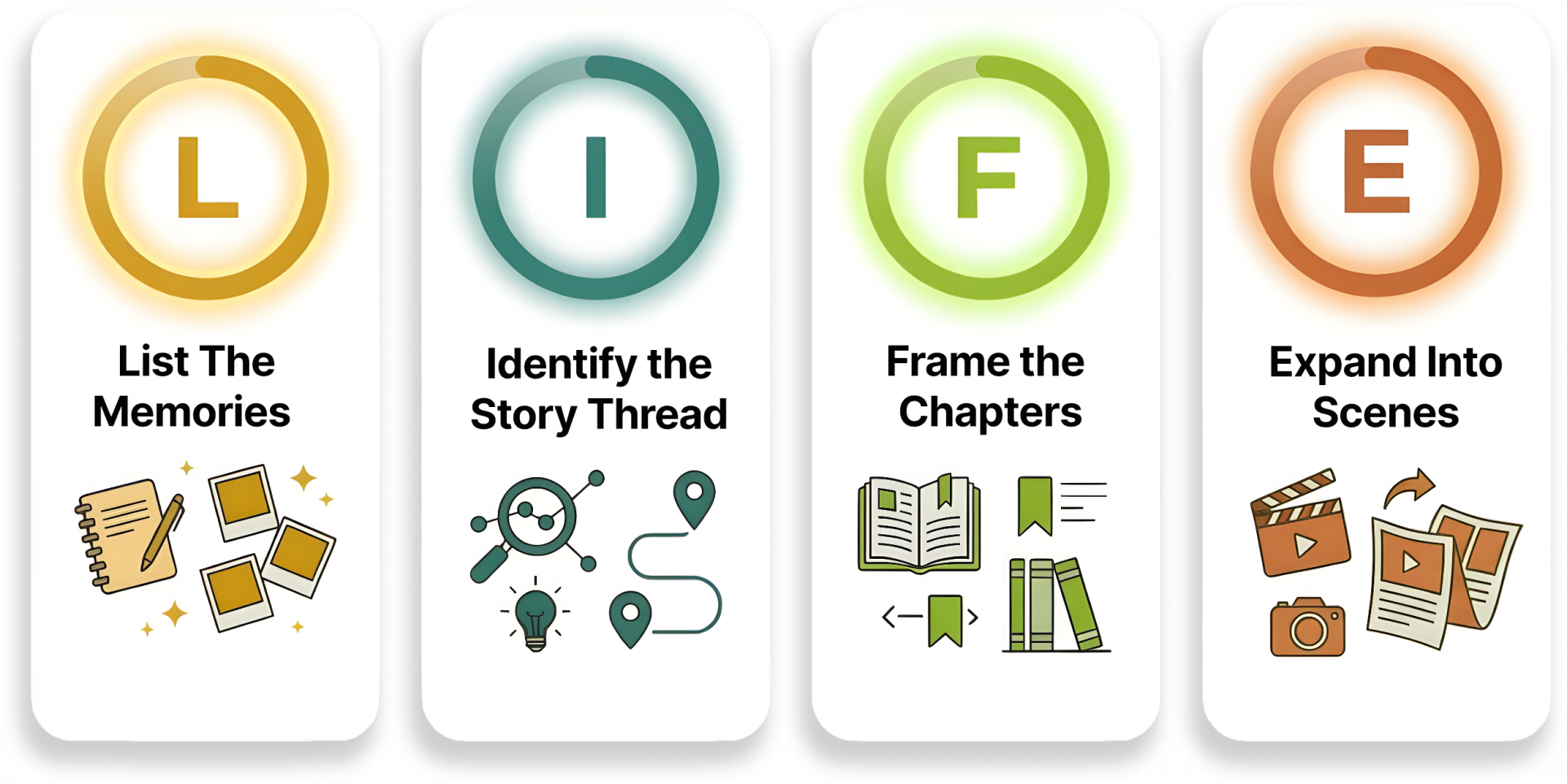 The LIFE Chapters Method — List, Identify, Frame, Expand