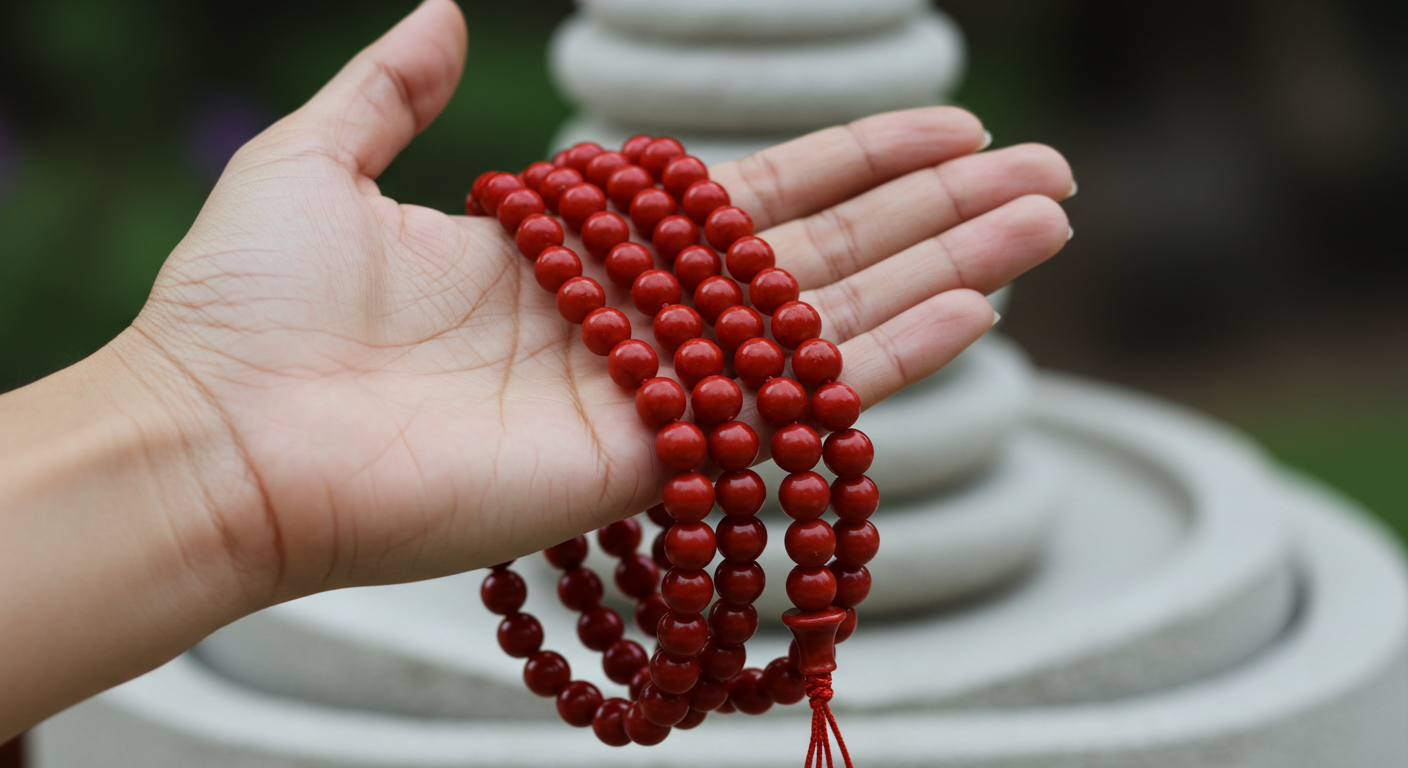 108 Zhu Sha Mala Beads 朱砂玛拉珠 佛珠