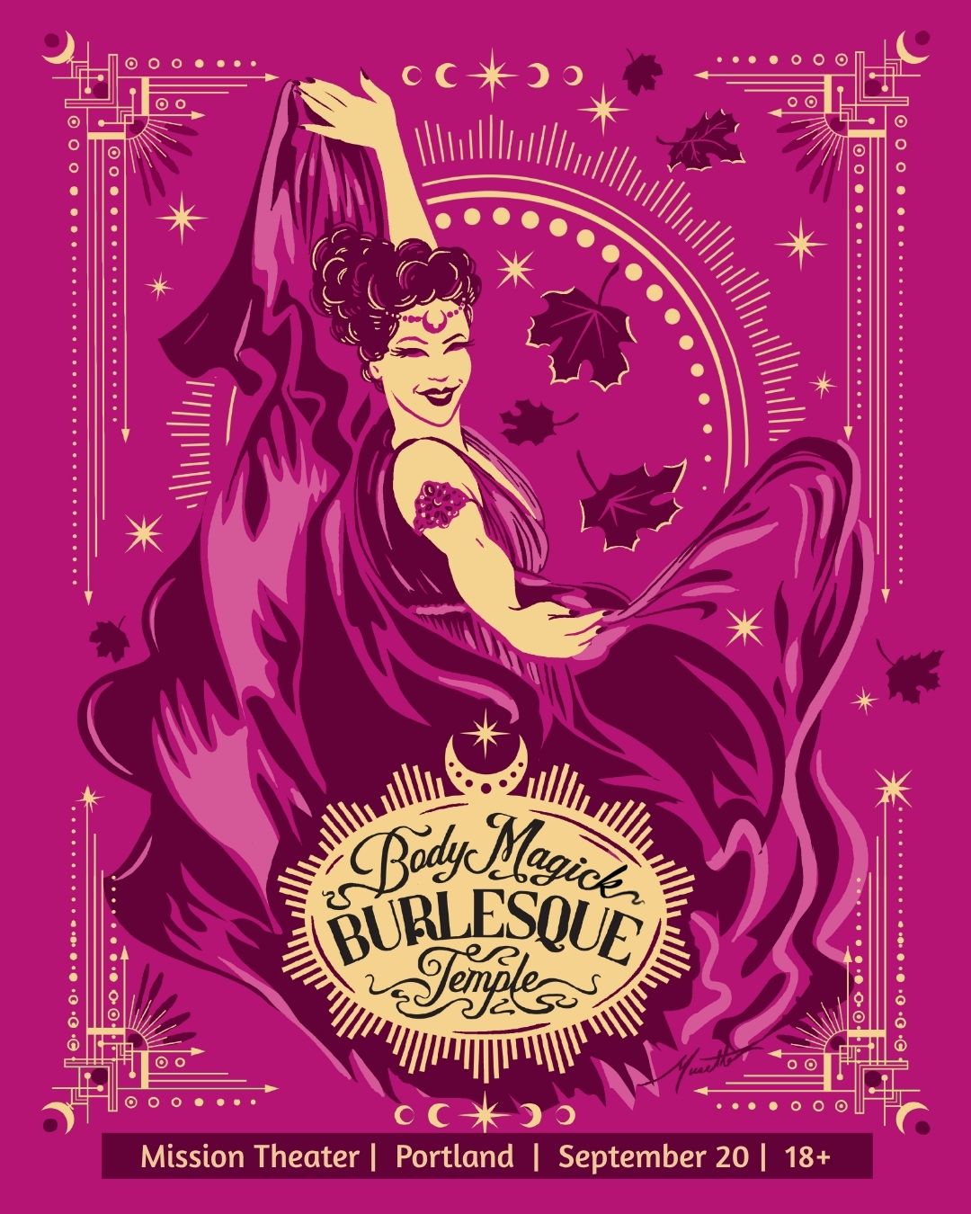 BodyMagick Temple Fall Showcase Burlesque Show Portland, OR 9.20.26