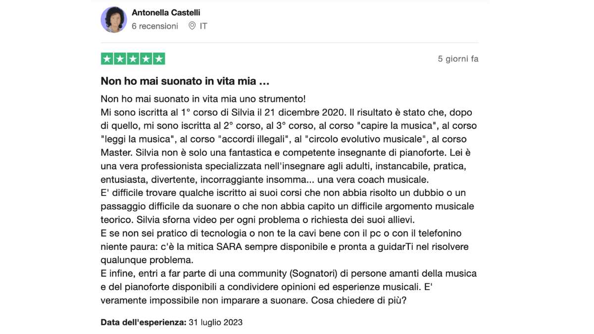Recensioni Sognandoilpiano