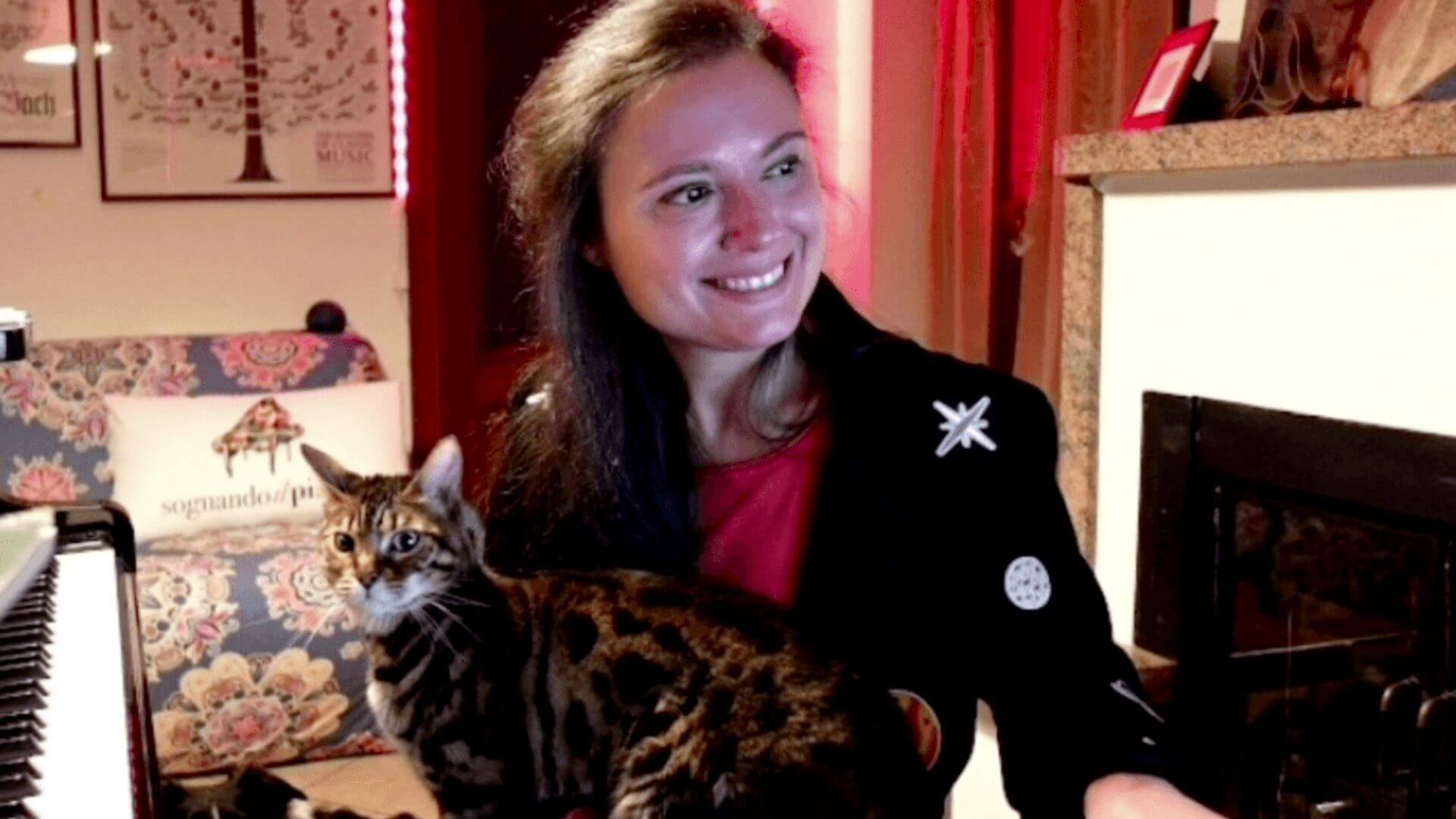 Sognandoilpiano silvia e gatto