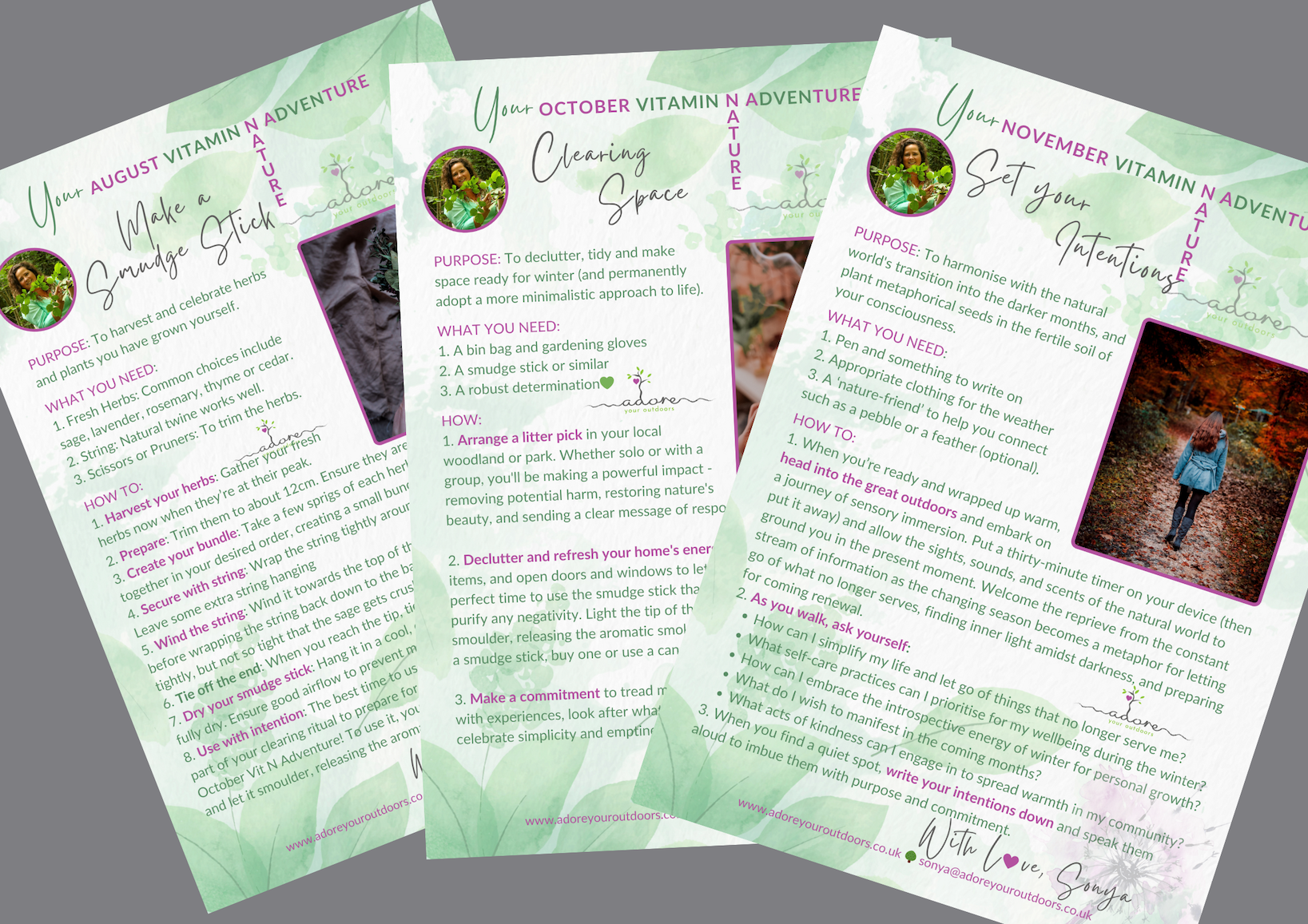 Free mindfulness in nature activities