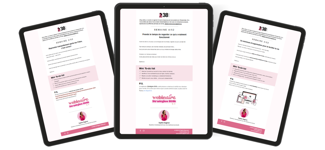 image du contenu de 3 infolettres 38 secondes