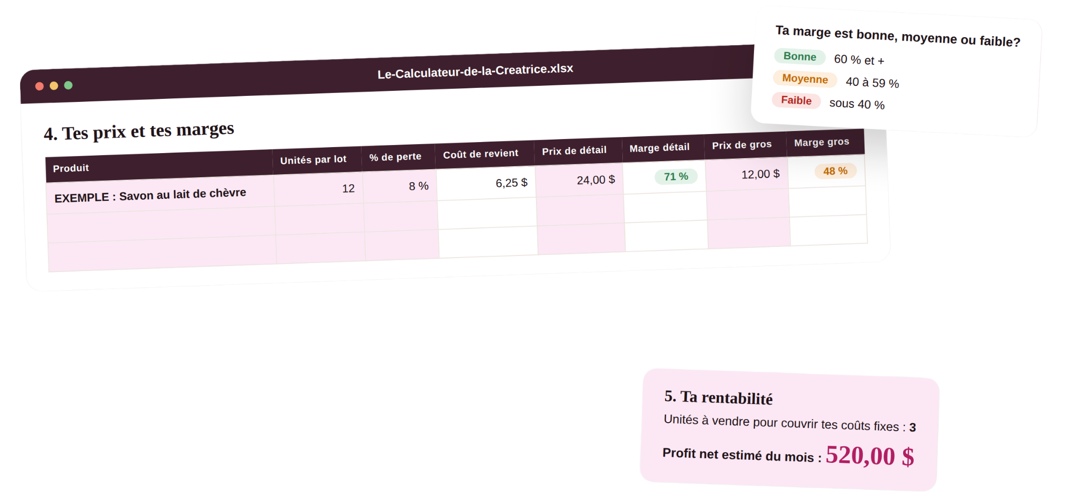 mock up calculateur