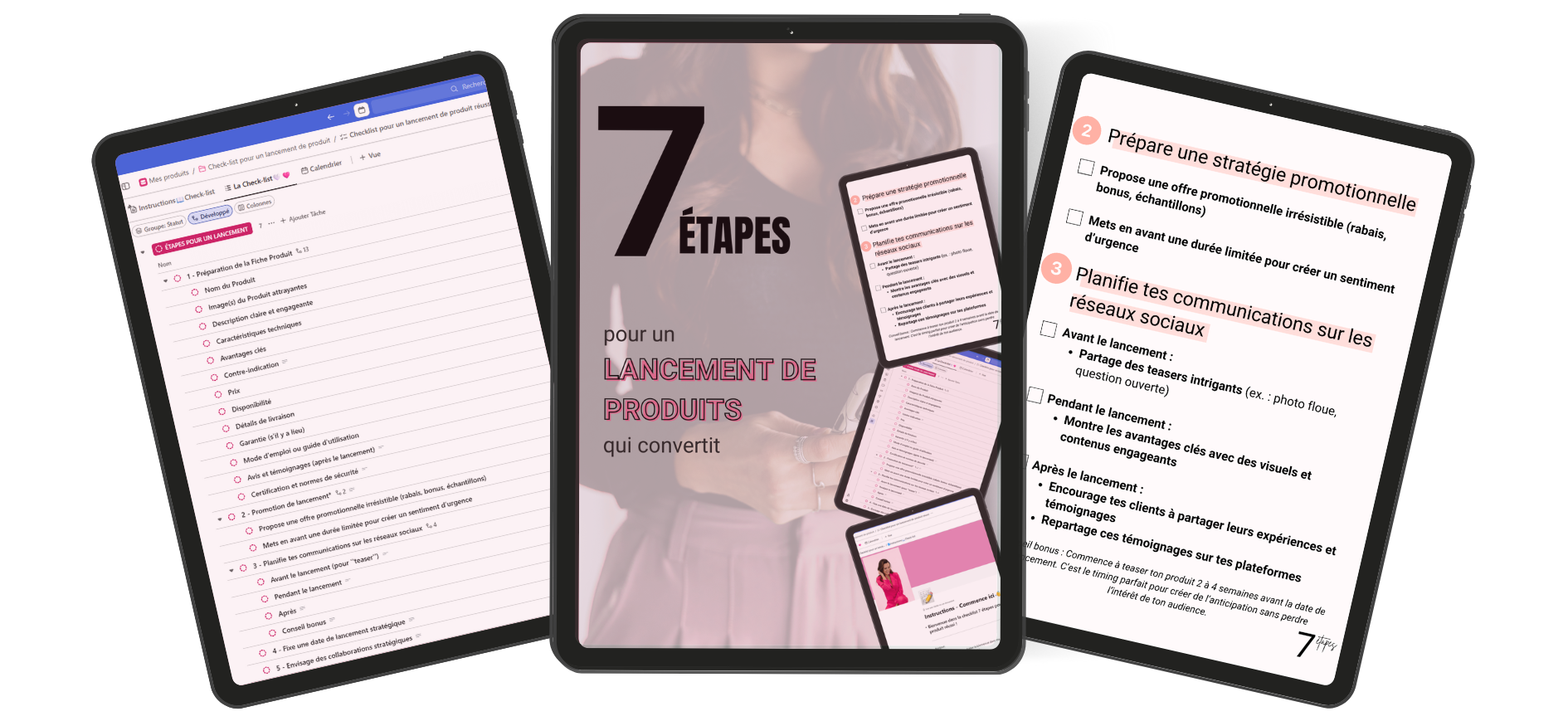 Mock up de la check-list pour un lancement de produits qui convertit