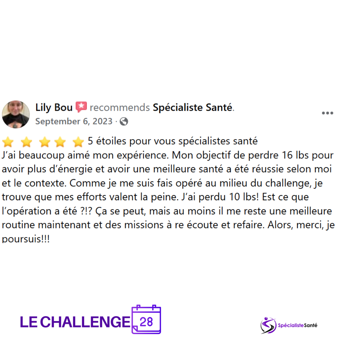 témoignahe challenge 28 #3