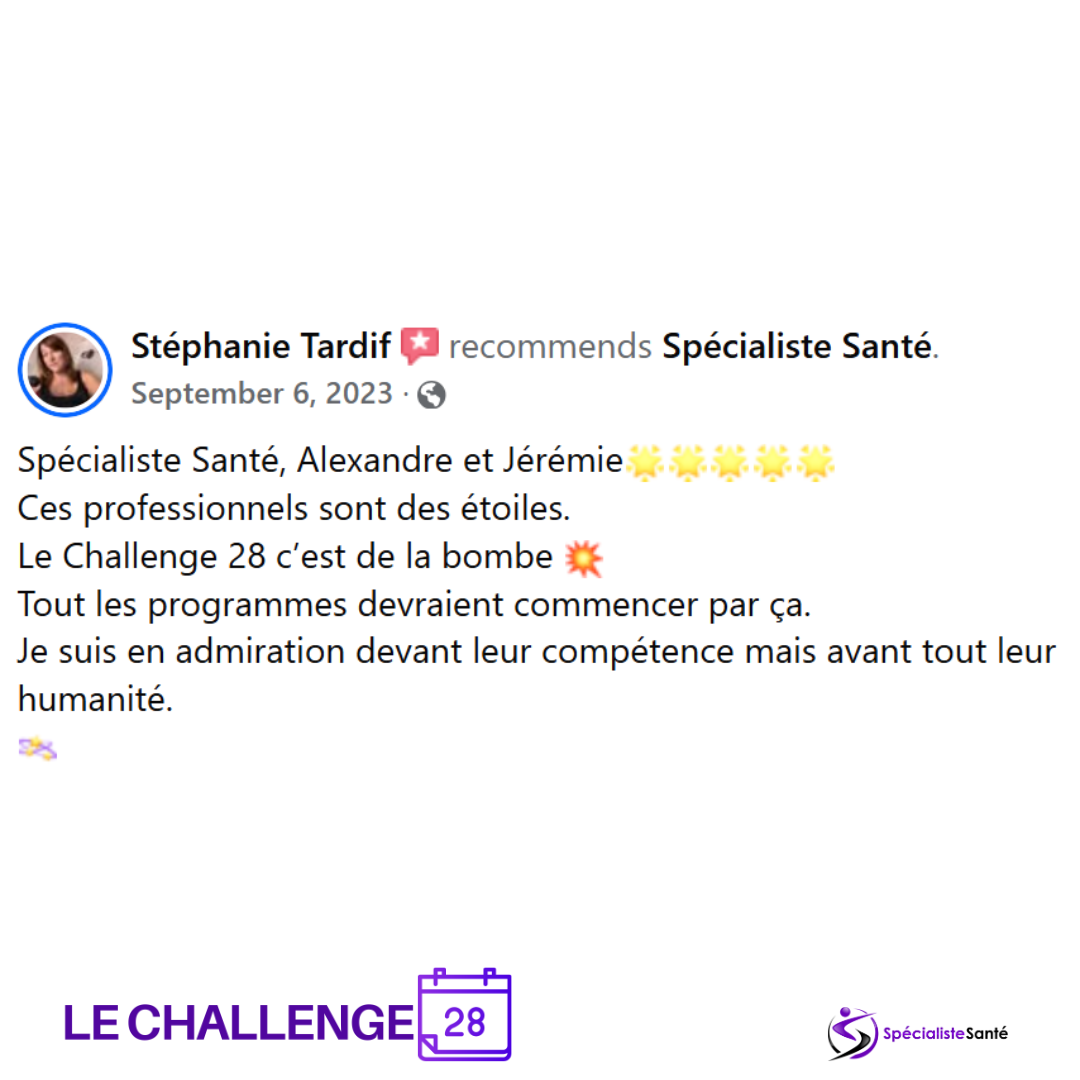 témoignahe challenge 28 #2