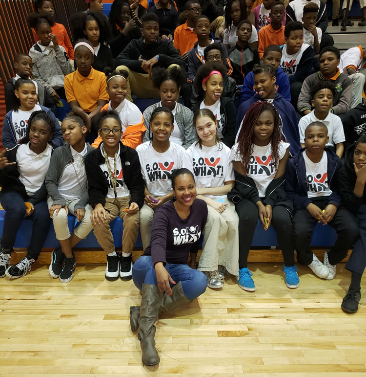 5th graders with t-shirts