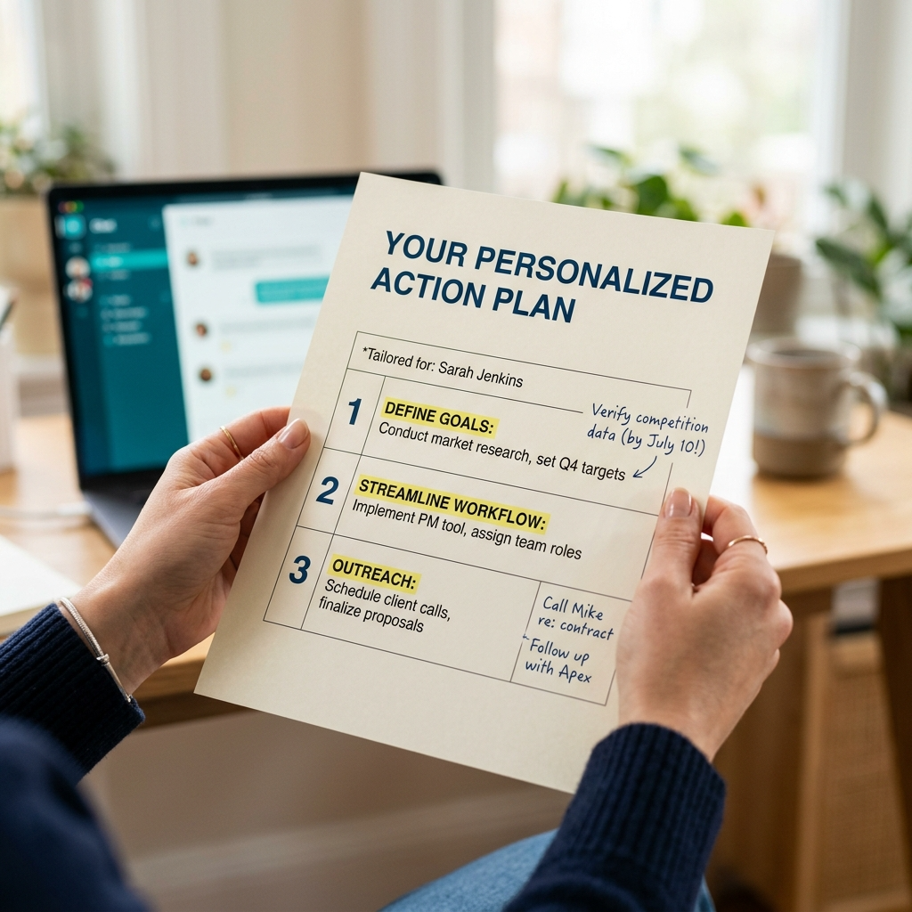 Your 3 Step Action Plan Report