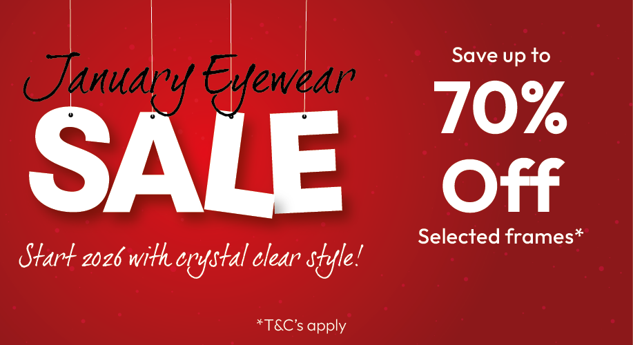 Affordably fabulous offer banner advertising glasses from just £98*