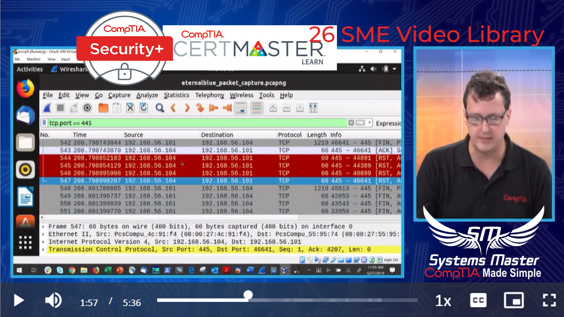 SY0-701 CertMaster Learn Videos Enhance your understanding of complex security principles by watching CompTIA’s own Subject M