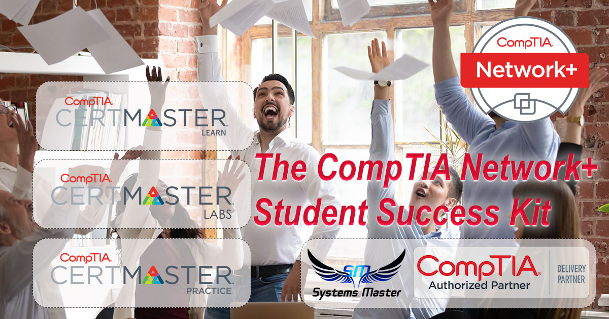 Alt Text: CompTIA’s Network+ Student Success Kit to master the theory, control the systems and easily pass the N10-009 exam 