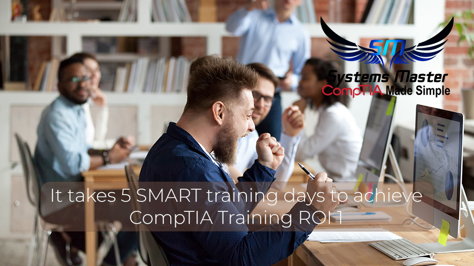 It takes 5 SMART training days to achieve CompTIA Training ROI 1