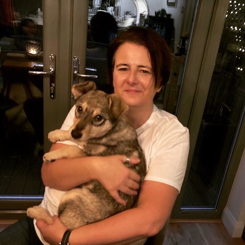 Lor cuddling Pumpkin