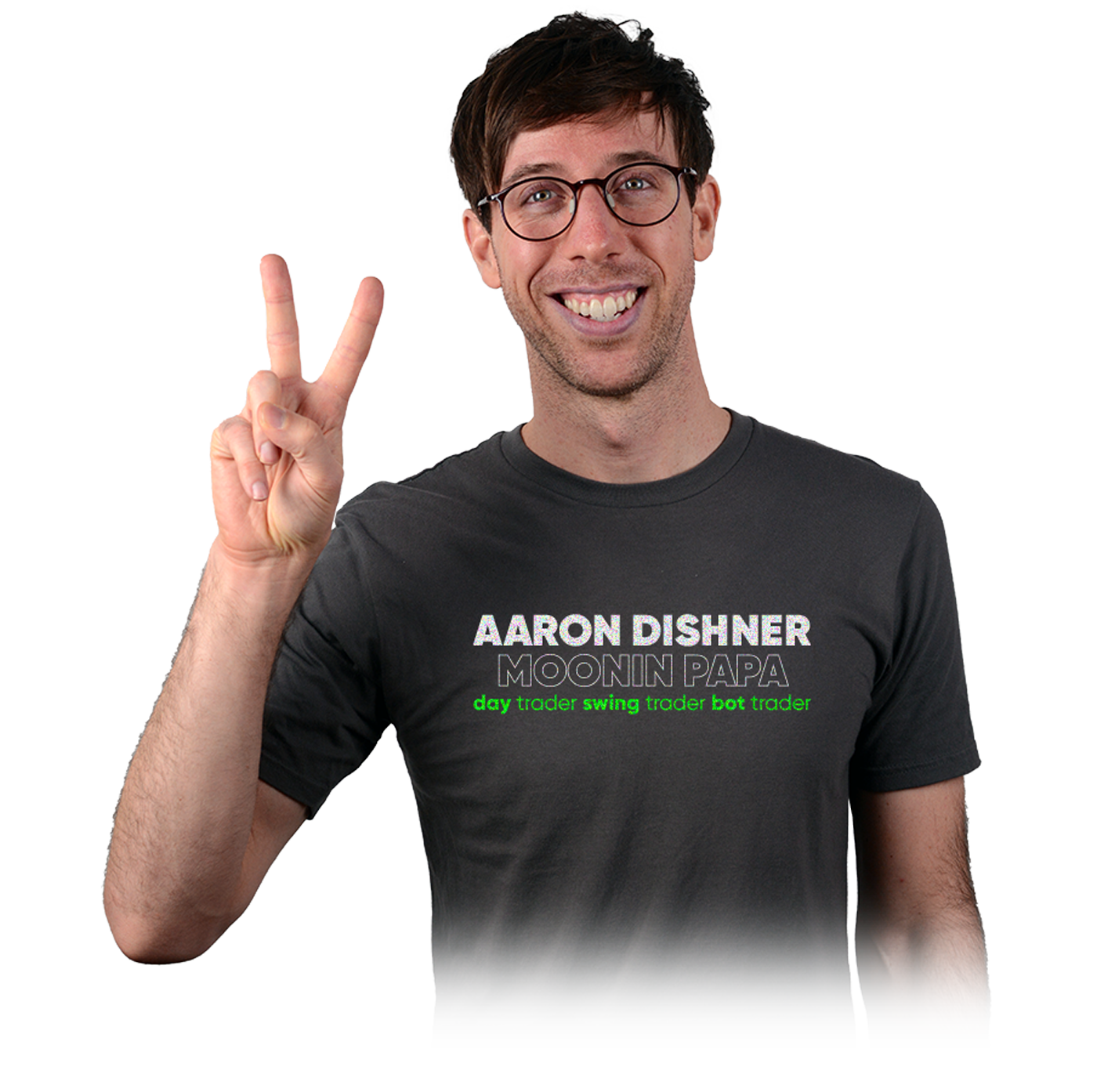 Aaron Dishner Moonin Papa expert crypto day trader swing trader bot trader & educator - over 25,000 students in 36 countries