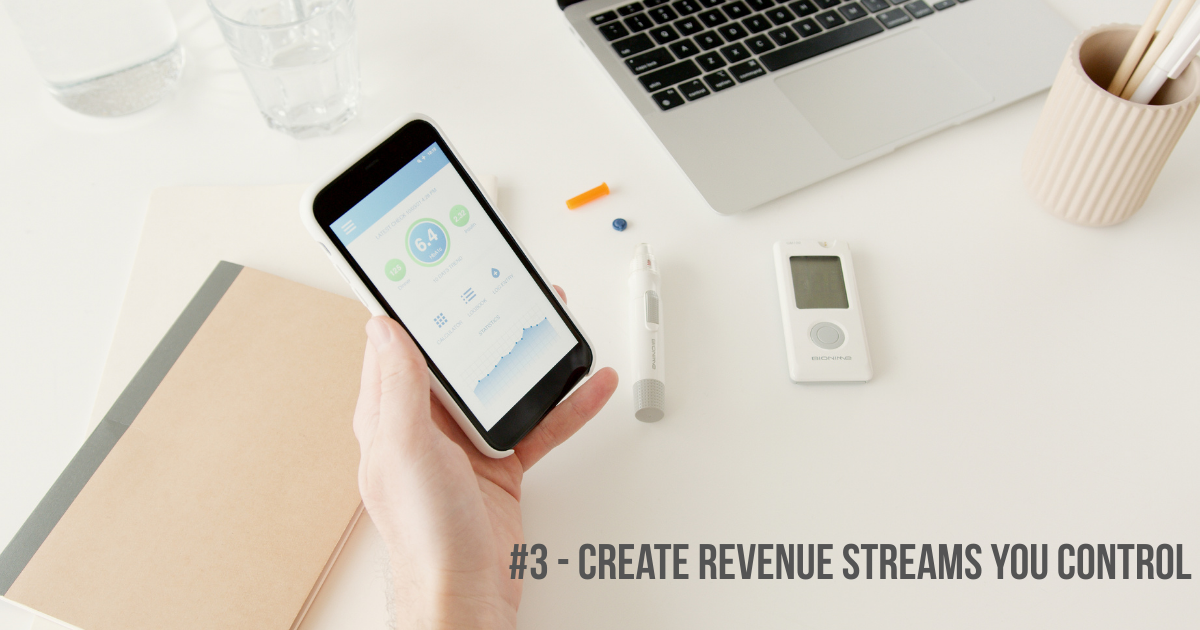 content creator with revenue streams in their own control instead of relying on platform monetization programs