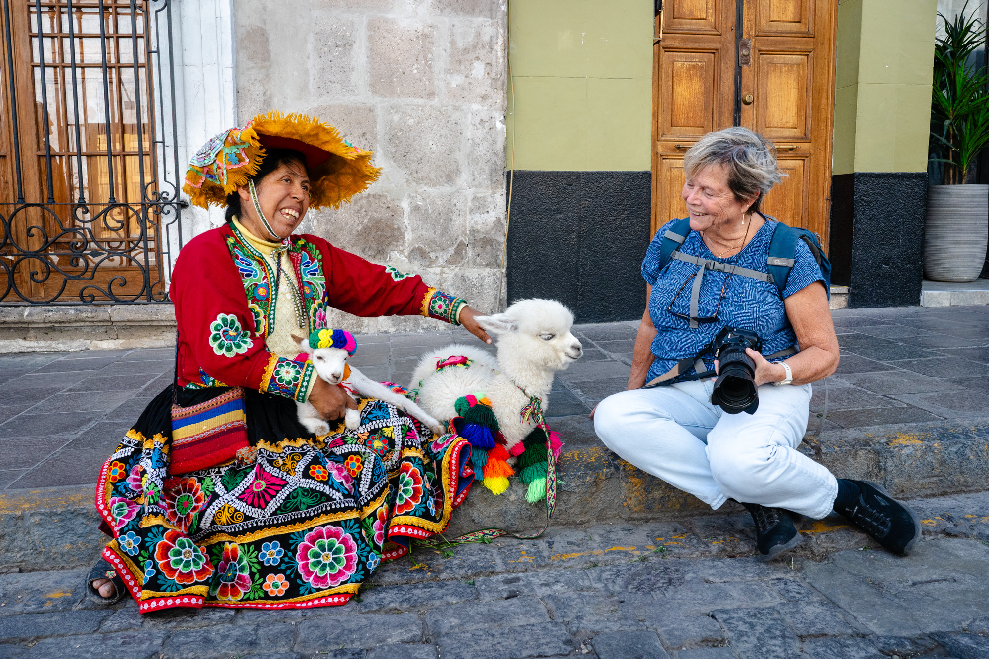Meeting the locals in Peru